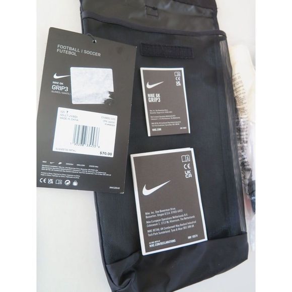 Nike GK CN5651 Adult Sz 7 White/Black Grip 3 Goalie Goalkeeper Soccer Gloves $70 - Picture 5 of 8